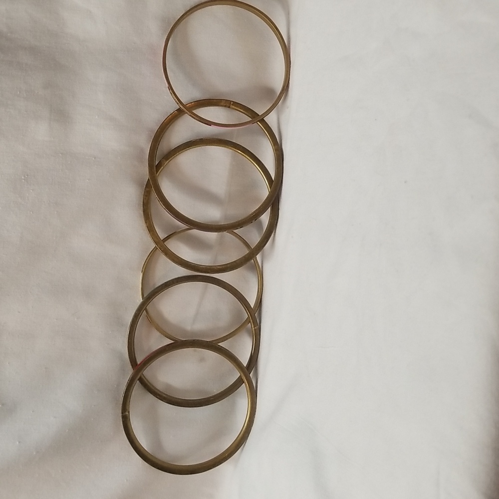 Multi Colored Brass Bracelets Inlay Boho Festival… - image 6